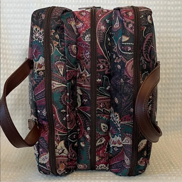 ETRO Floral Paisley Messanger Bag with Burgundy Strap - Picture 8 of 14